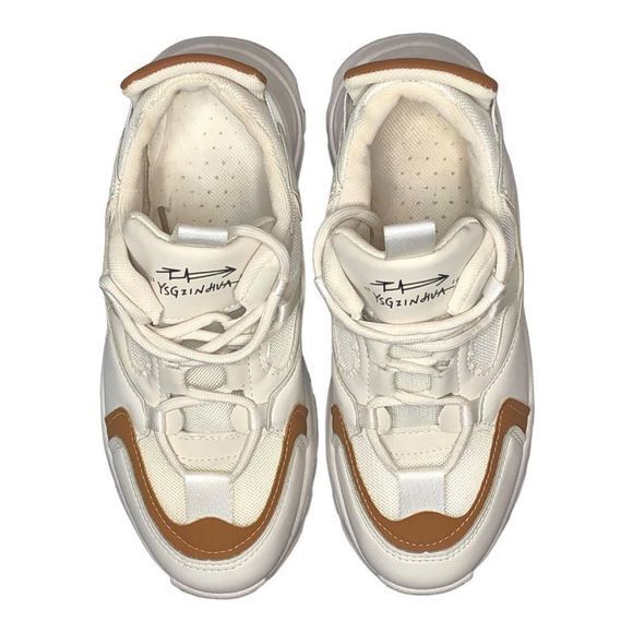 Chunky White Tennis Shoes size 4 - Picture 4 of 7